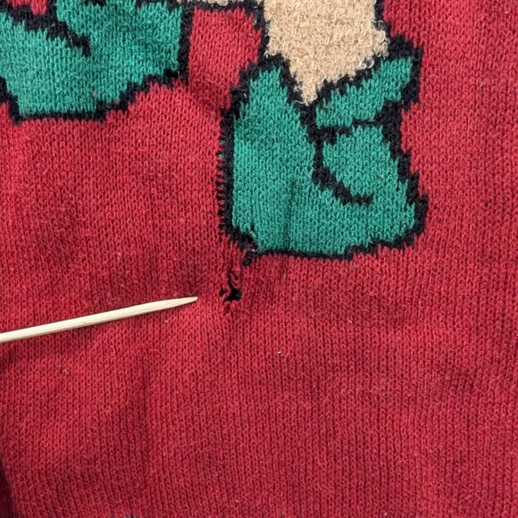 Ugly Christmas Sweater XXL Pug Elf Knit Pullover - Picture 3 of 6